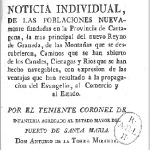 Noticia Individual - De la Torre | Antonio  y Miranda (1794)